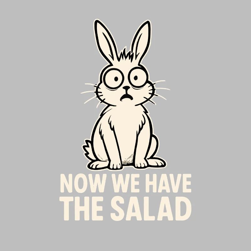 Conception de lapin drôle avec dicton