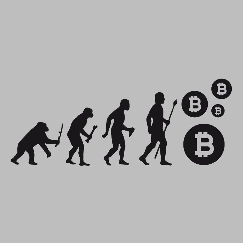 Evolution Bitcoin Bit Coin Shirt