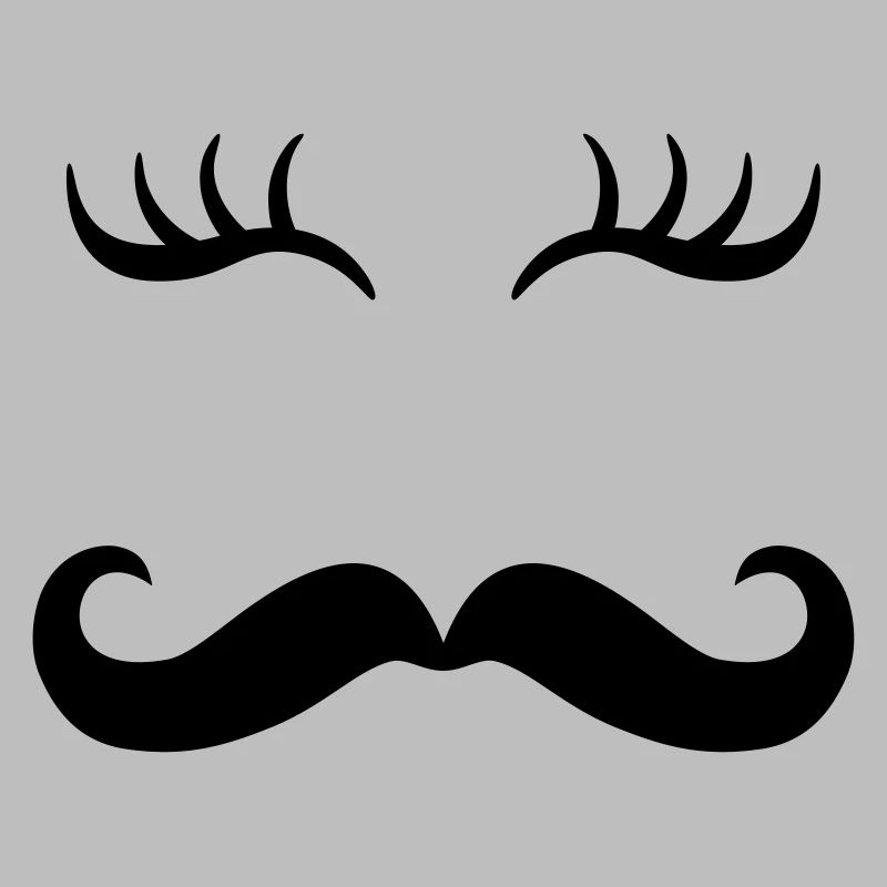 Moustache et cils