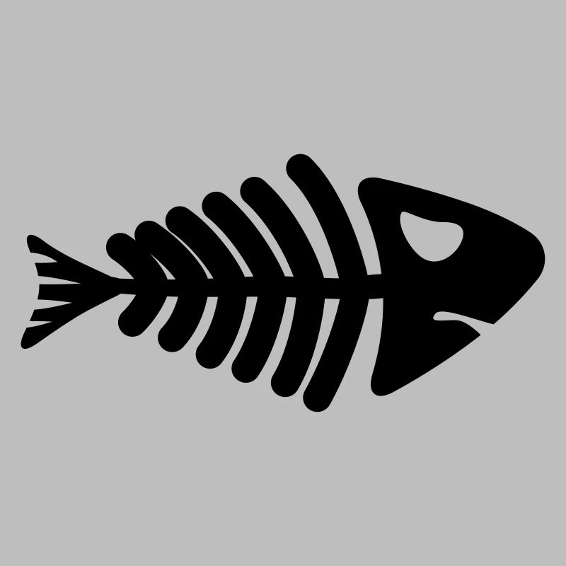 fish skeleton bone tail