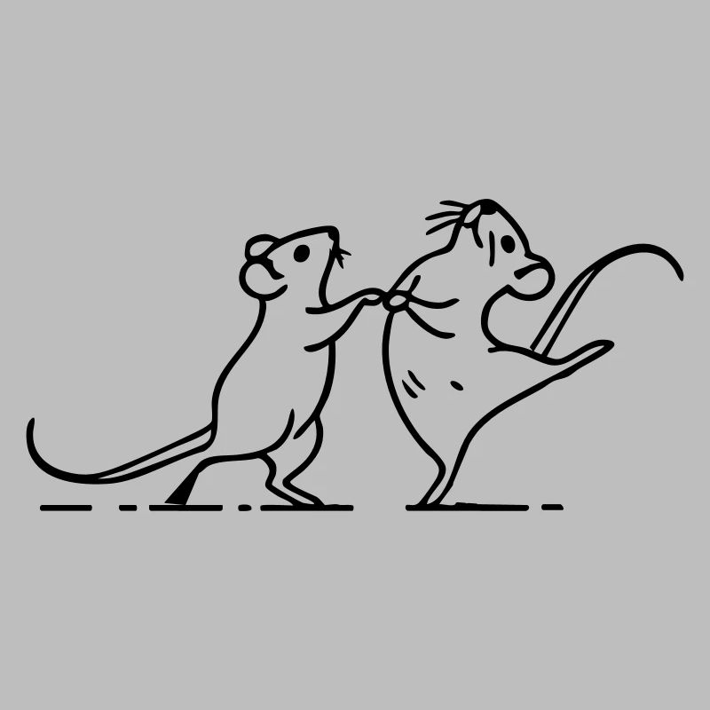 dancing white mice