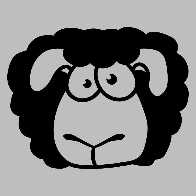 Black Sheep Face Head Funny Scary Cool