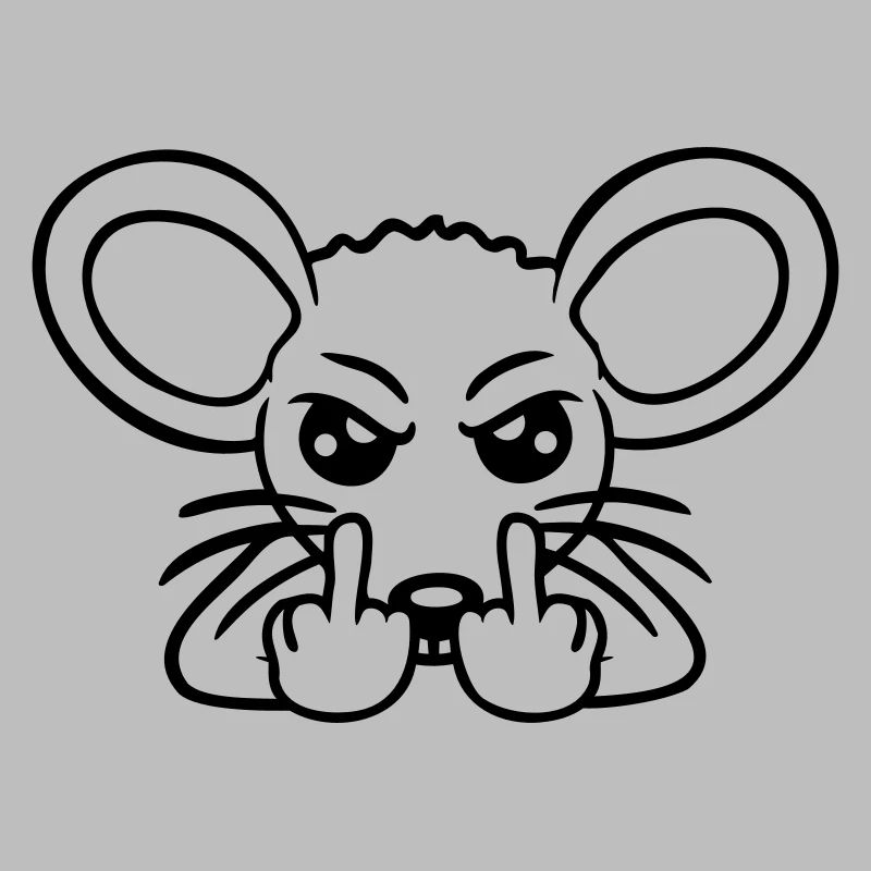 Mouse Nasty Angry Frustrated Aggressive Middle Finger