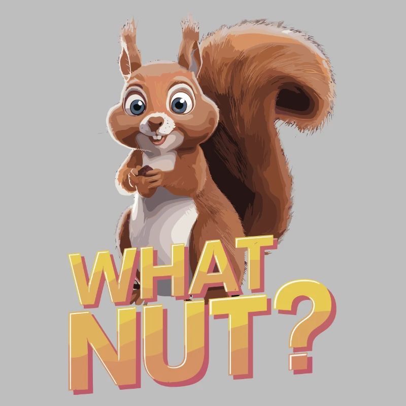 Nettes Eichhörnchen hält Eichel What Nut