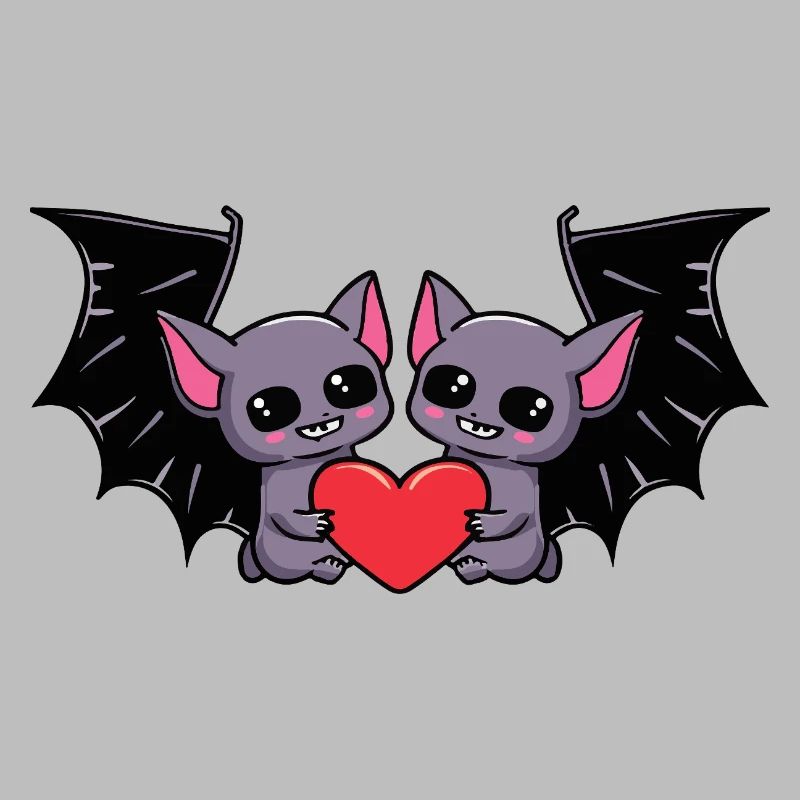 Fledermaus Paar Valentinstag