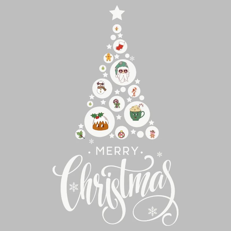 Festive Christmas tree with sweets