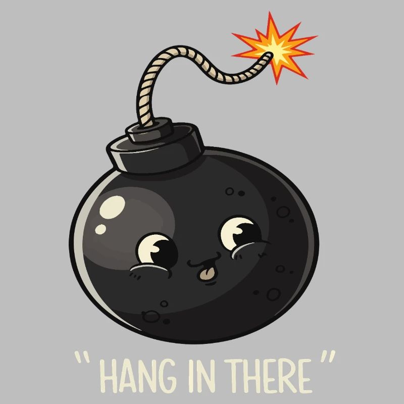 Conception de bande dessinée de bombe explosive kawaii