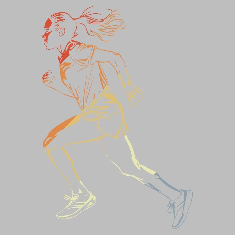 Dessin de coureur style rétro