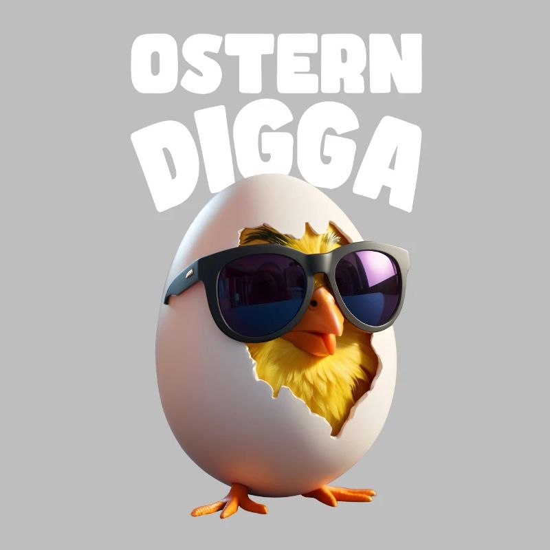Funny Easter Digga Design with Chick and Egg