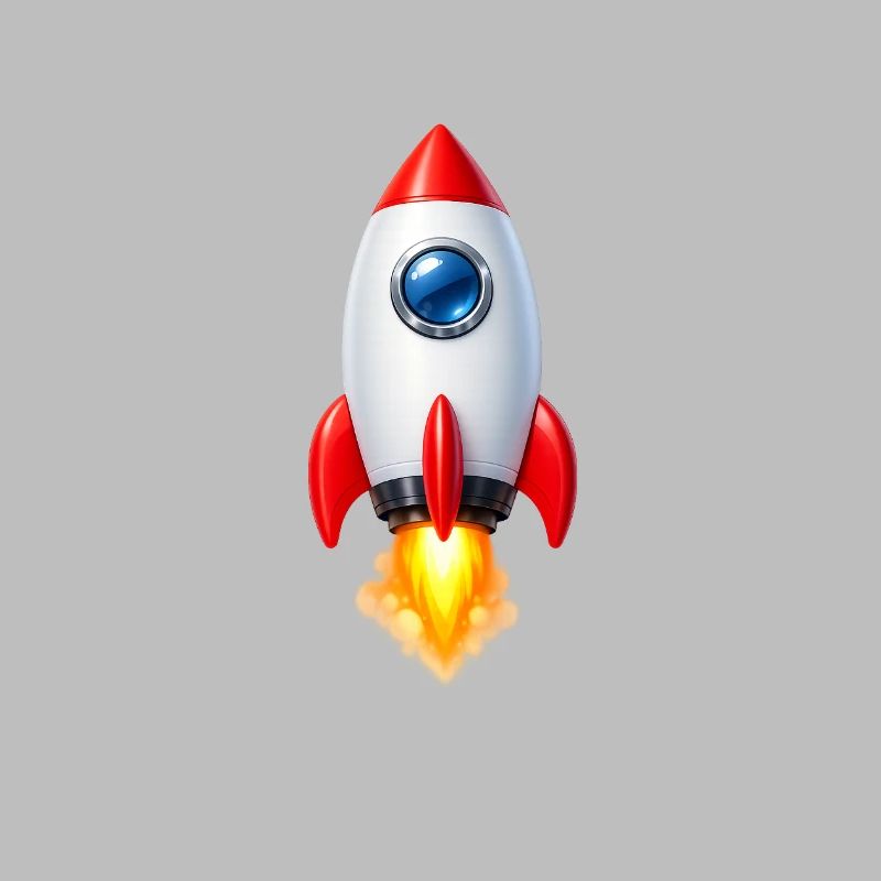Design rétro Rocket joyeux