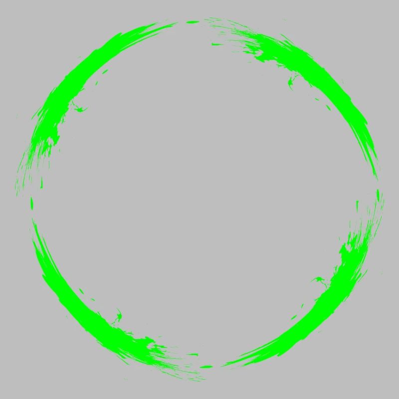 Circle light green brush vector ring design green