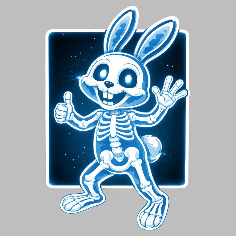 X-Ray Bunny Skeleton Funny Halloween Design