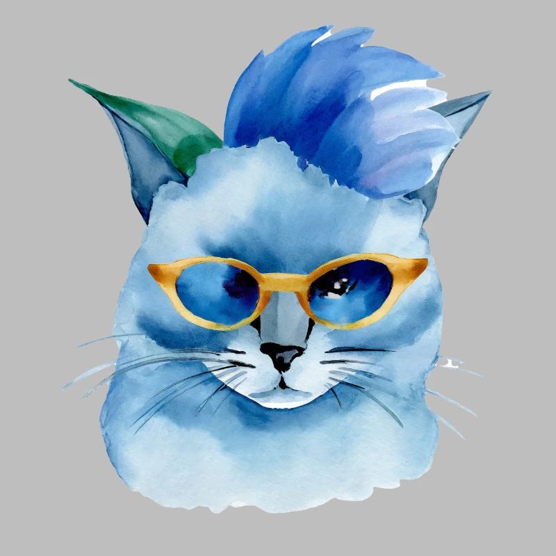 Punk Rock Cat with Sunglasses Gift Idea
