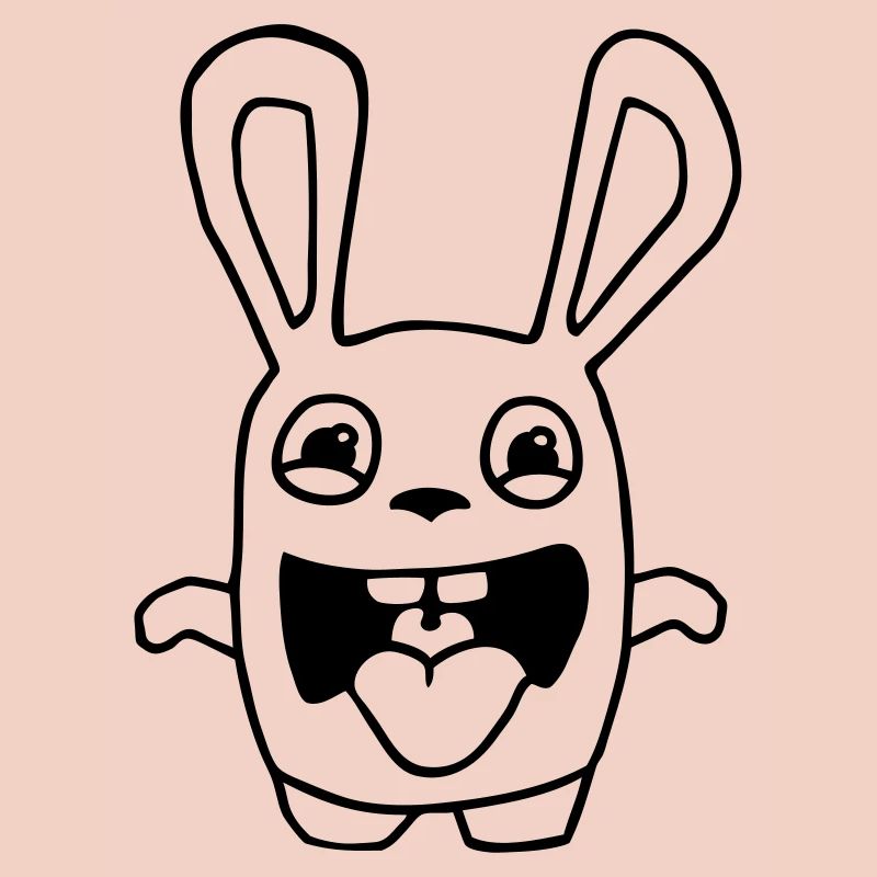 drawing cute rabbit stupid comic style cartoon fun