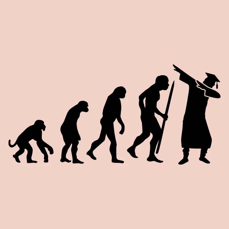 Evolution dab dabbing graduation college student