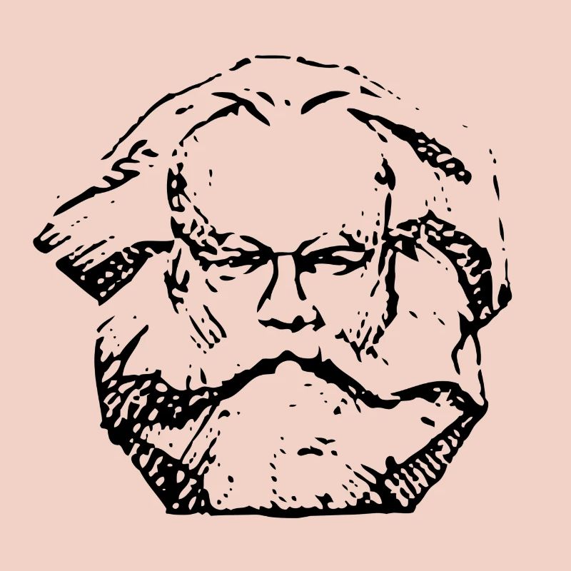Karl Marx | Abstract Distressed Face Design