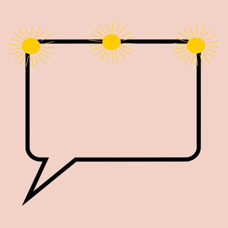 Speech bubble comic sun text design yourself