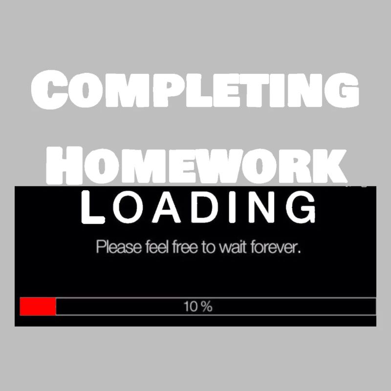 Scrolling Loading Bar University Funny Print