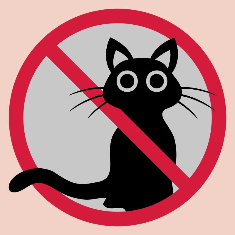 Cat forbidden sign