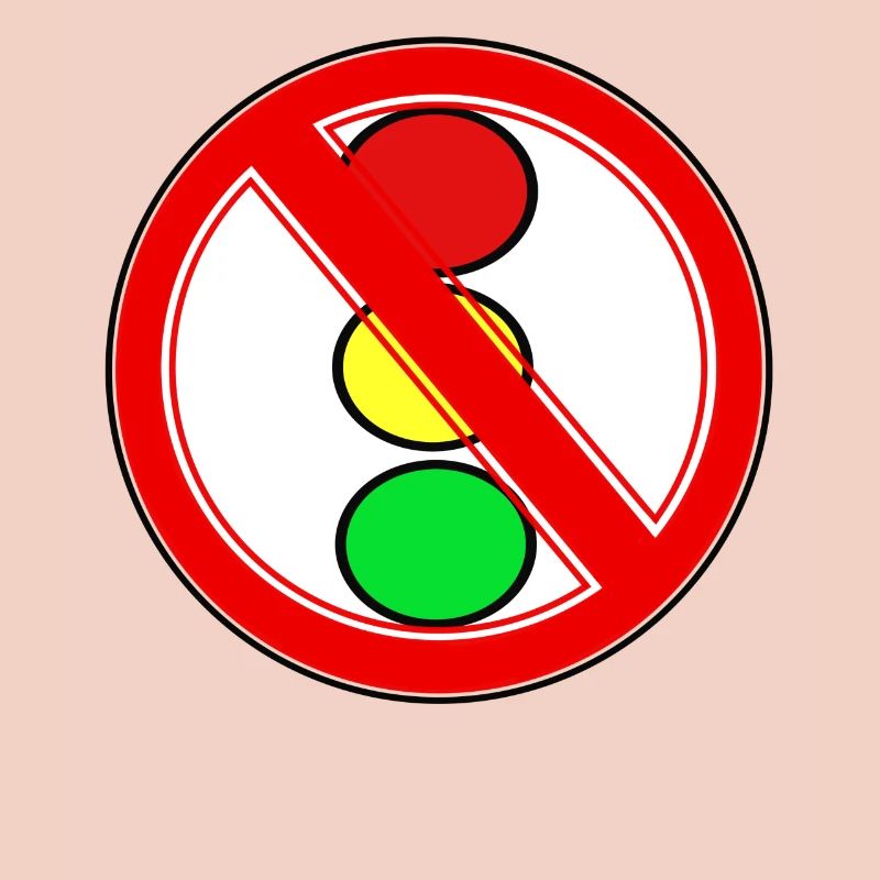 Panneau d’interdiction des feux de circulation