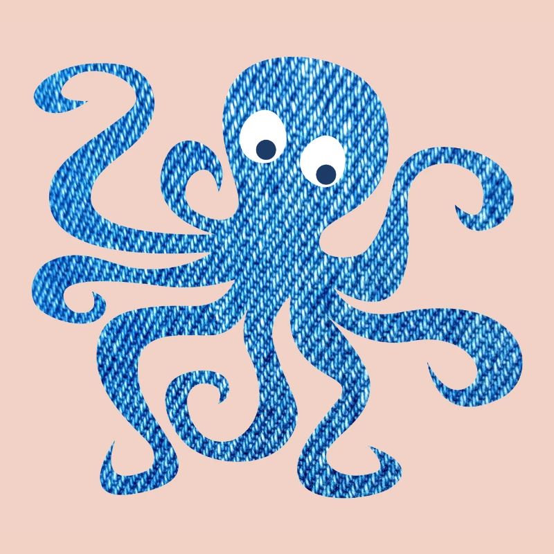 Octopus Octopus Jeans Pattern Enfants Mer Océan