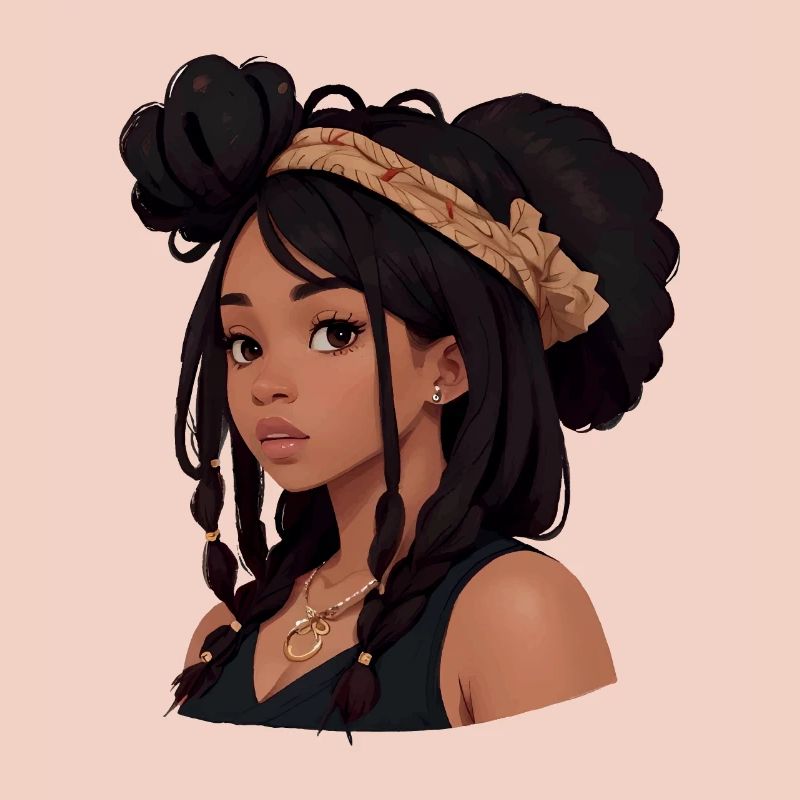 Hübsche Frau mit Dreadlocks