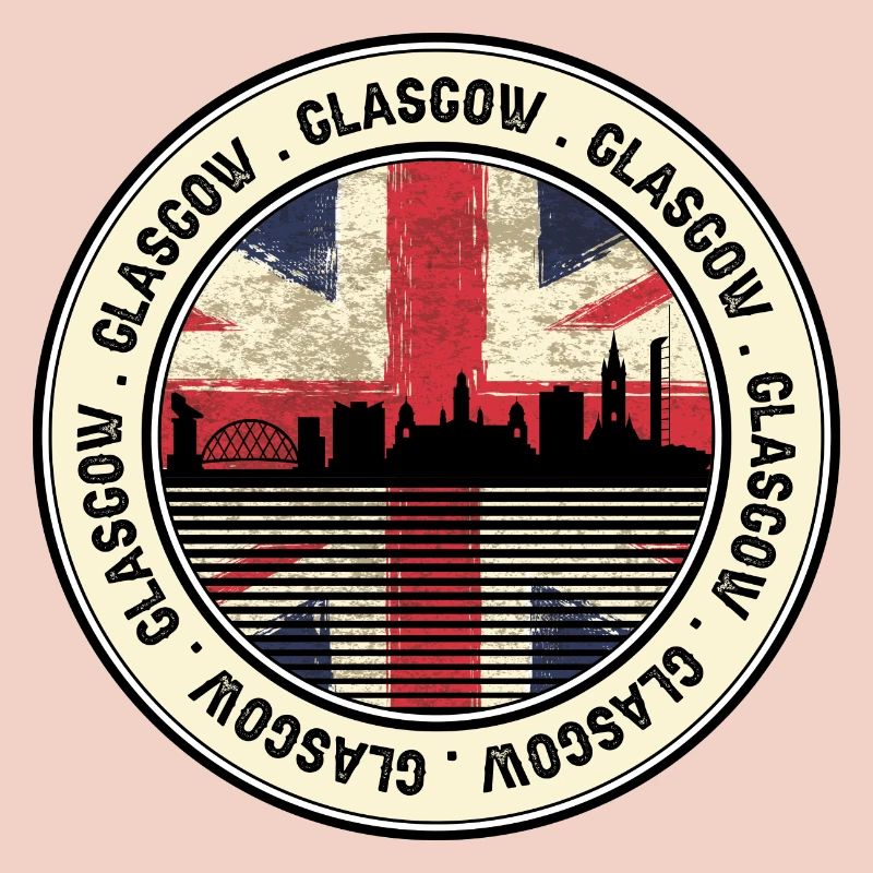 Glasgow Unionjack Stadtbild