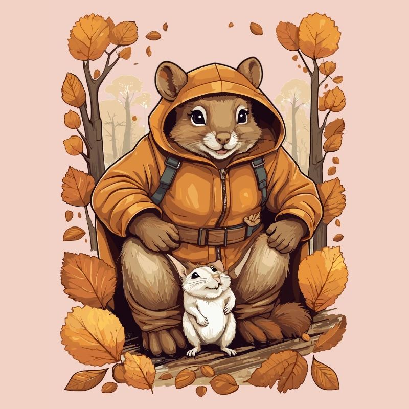 Écureuil mignon avec souris
