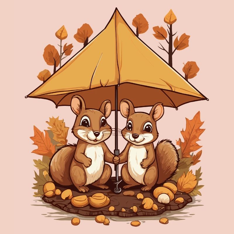 Écureuils mignons