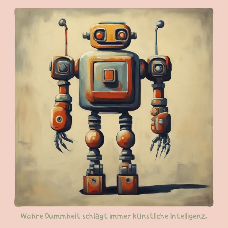 Dire Déclaration Intelligence Robot Rétro Nerd Lo
