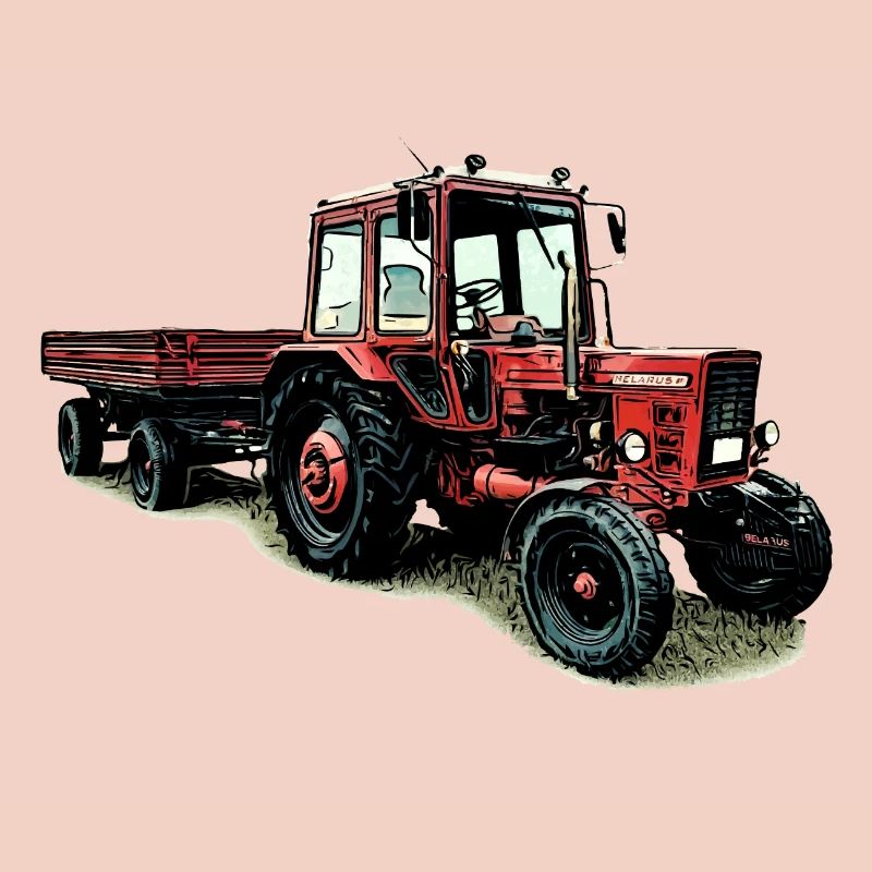 Belarus MTS 80 with trailer