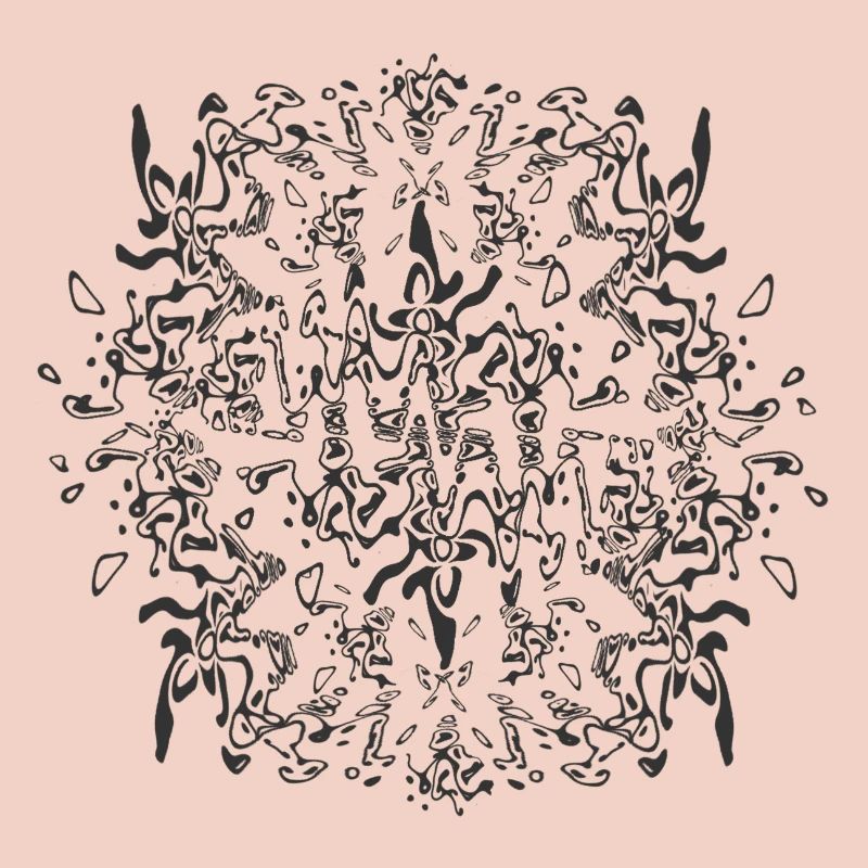 Abstract Black Mandala Pattern