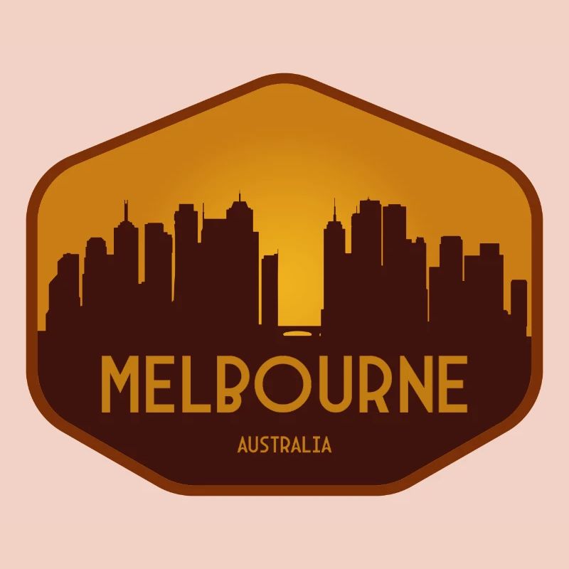 Melbourne Skyline Abzeichen