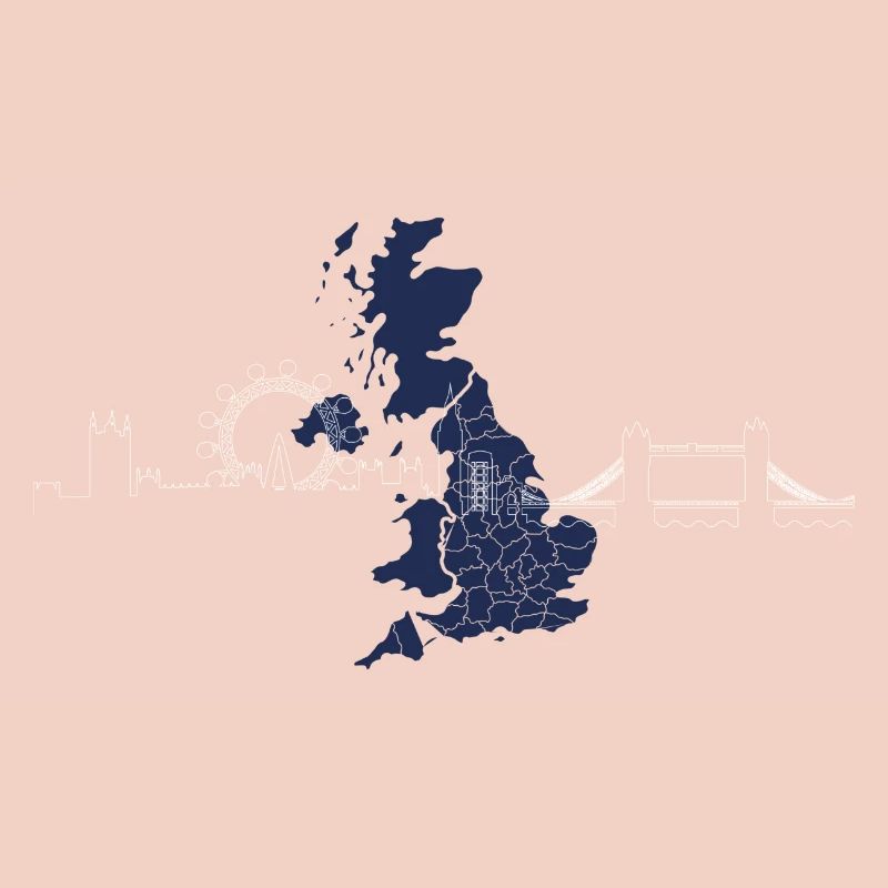UK Landmarks Silhouette Nightscape