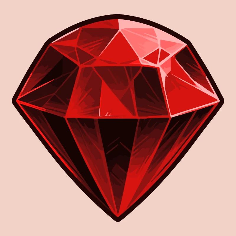 Precious Red Ruby Gemstone