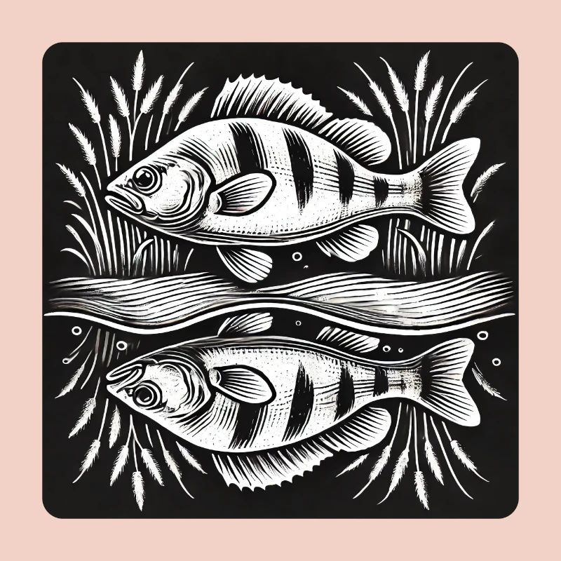 Perch fish angel design