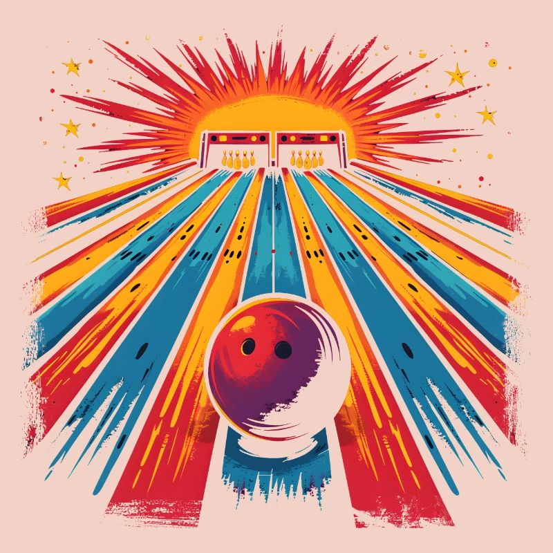 Look de dessin animé de bowling