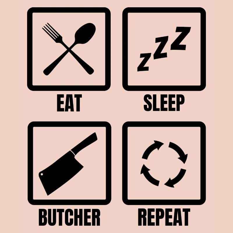 Routine quotidienne du boucher