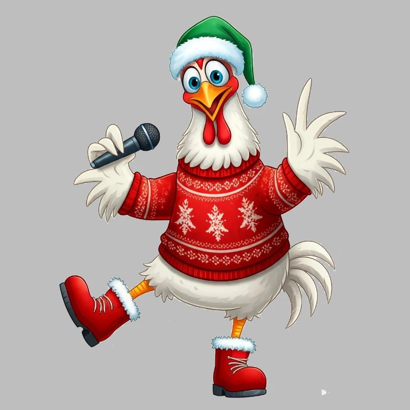 Pull de poule chantante de vacances