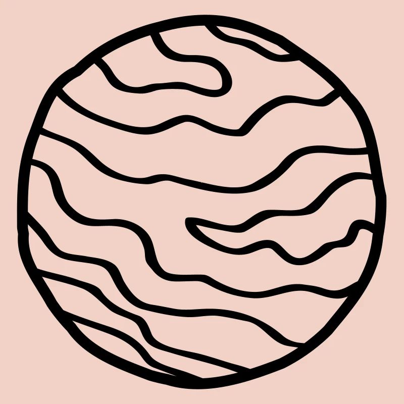 Planet Einfacher Weltraum Doodle