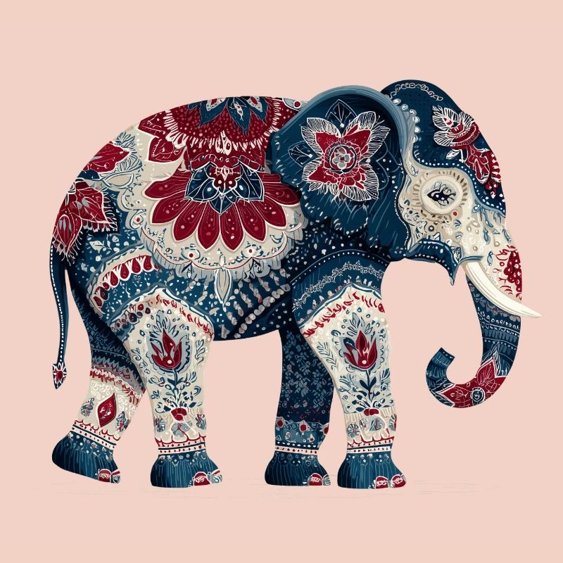 Indigoblauer Elefant