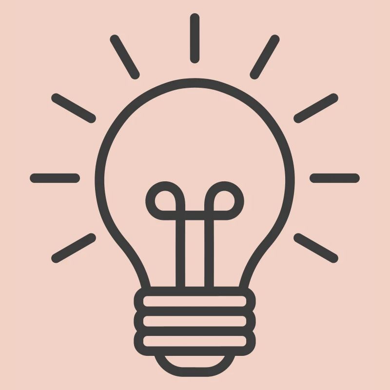 Glowing Light Bulb Line Icon