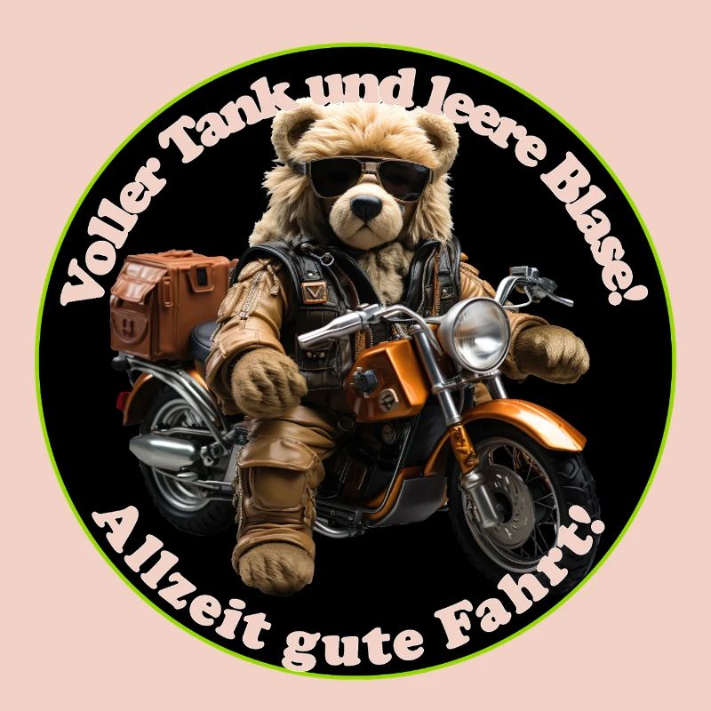 Abenteuer Teddy auf Motorrad