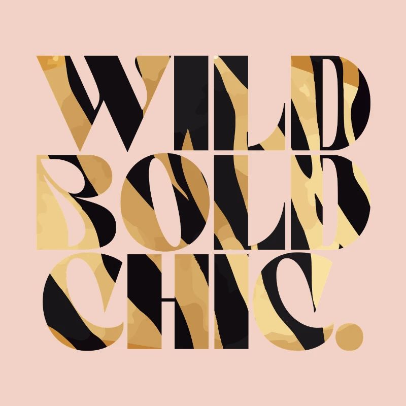 Typographie imprimée Wild Bold Chic
