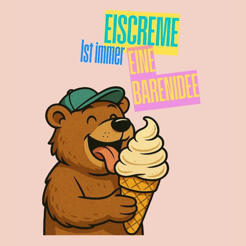 Bande dessinée de crème glacée Bear