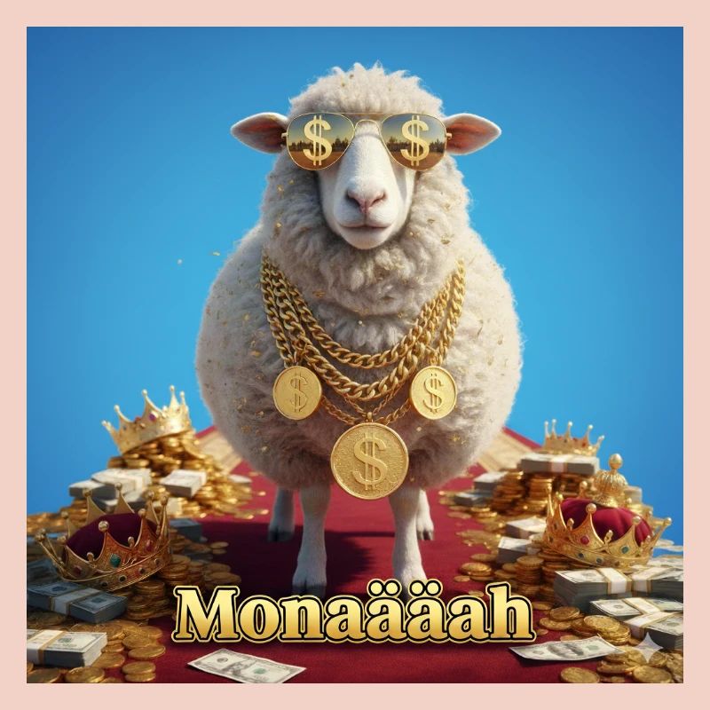 Bling Sheep with Coin Chains
