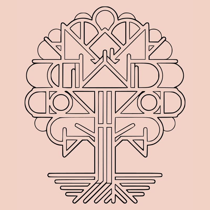 Arbre de vie géométrique | Conception de logo moderne