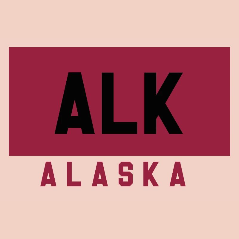 Alaska Typography in Ruby Color