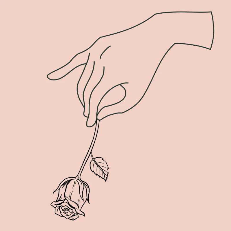 Main avec fleur