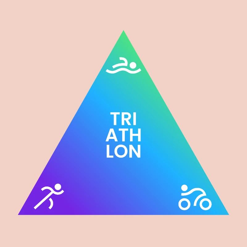 Triathlon Dreieck Gradient Logo